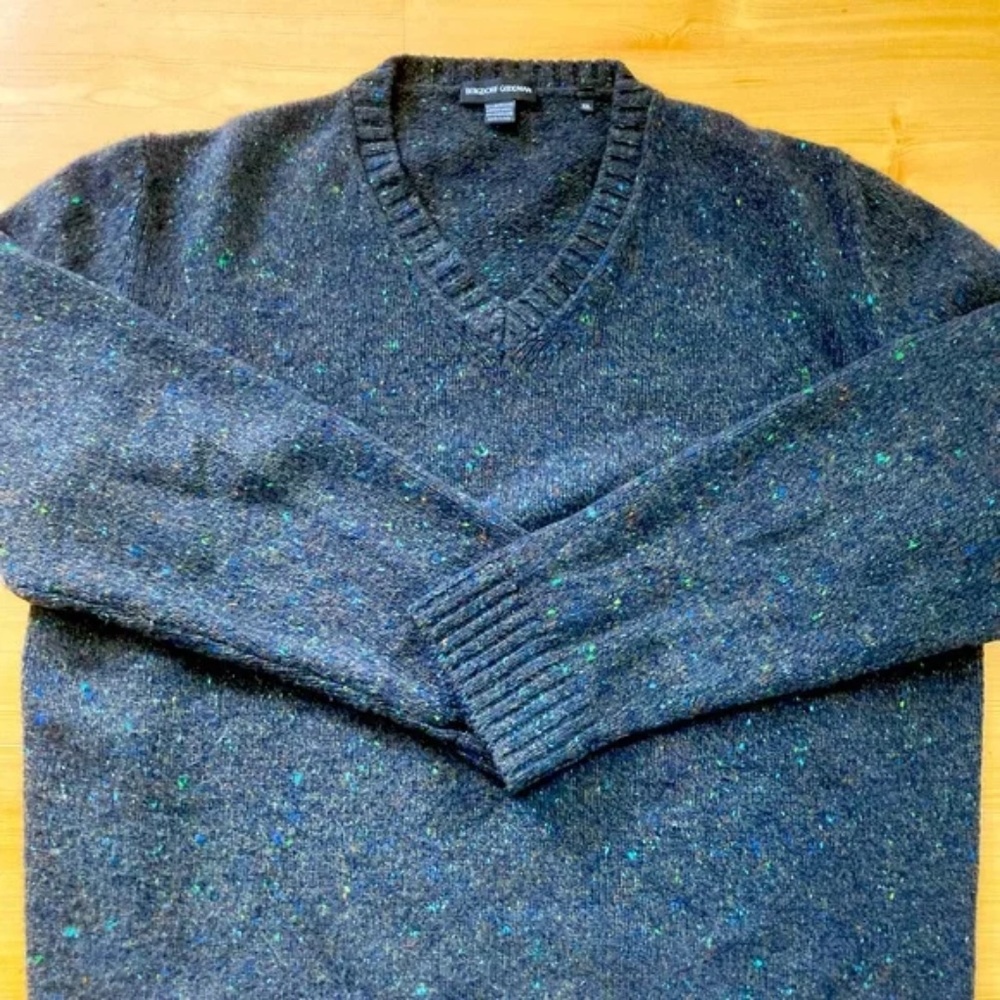 Bergdorf Goodman Cashmere & Merino Wool Donegal Sweater - Size XXL